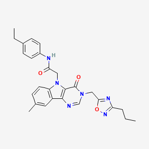 N-(4-isopropoxybenzyl)-4-[(4-methyl-2,3-dioxo-3,4-dihydroquinoxalin-1(2H)-yl)methyl]benzamide
