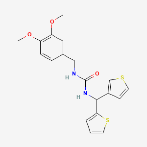 1-(3,4-Dimethoxybenzyl)-3-(thiophen-2-yl(thiophen-3-yl)methyl)urea