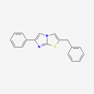 molecular formula C18H14N2S B2663855 2-Benzyl-6-phenylimidazo[2,1-b][1,3]thiazole CAS No. 144836-52-2