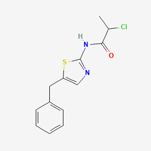 molecular formula C13H13ClN2OS B2663856 N-(5-benzyl-1,3-thiazol-2-yl)-2-chloropropanamide CAS No. 851722-11-7