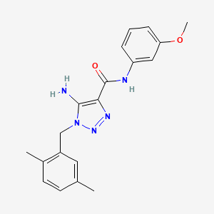 molecular formula C19H21N5O2 B2663860 5-amino-1-(2,5-dimethylbenzyl)-N-(3-methoxyphenyl)-1H-1,2,3-triazole-4-carboxamide CAS No. 899981-75-0