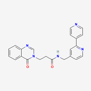 molecular formula C22H19N5O2 B2663861 N-([2,4'-bipyridin]-4-ylmethyl)-3-(4-oxoquinazolin-3(4H)-yl)propanamide CAS No. 2034433-51-5