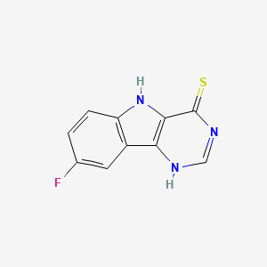 molecular formula C10H6FN3S B2663867 8-fluoro-3,5-dihydro-4H-pyrimido[5,4-b]indole-4-thione CAS No. 331444-02-1