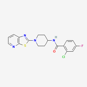 2-chloro-4-fluoro-N-(1-(thiazolo[5,4-b]pyridin-2-yl)piperidin-4-yl)benzamide