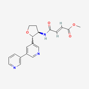 Methyl (E)-4-oxo-4-[[(2S,3R)-2-(5-pyridin-3-ylpyridin-3-yl)oxolan-3-yl]amino]but-2-enoate
