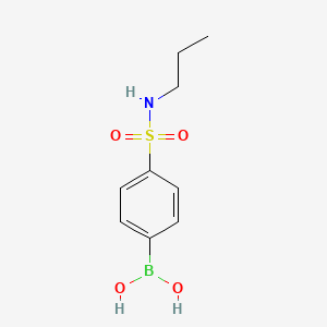 molecular formula C9H14BNO4S B2663882 (4-(N-丙基磺酰基)苯基)硼酸 CAS No. 196809-85-5