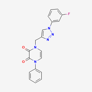 1-[[1-(3-Fluorophenyl)triazol-4-yl]methyl]-4-phenylpyrazine-2,3-dione
