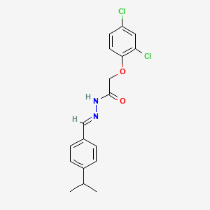 molecular formula C18H18Cl2N2O2 B2663900 (E)-2-(2,4-dichlorophenoxy)-N'-(4-isopropylbenzylidene)acetohydrazide CAS No. 325996-26-7