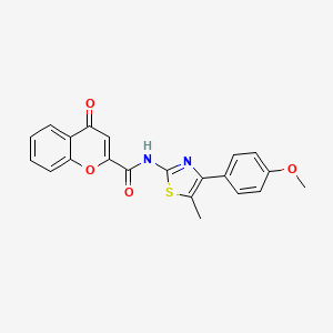 molecular formula C21H16N2O4S B2663903 N-(4-(4-methoxyphenyl)-5-methylthiazol-2-yl)-4-oxo-4H-chromene-2-carboxamide CAS No. 536733-87-6
