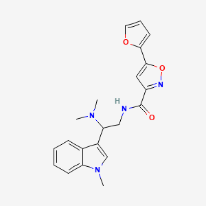 N-(2-(dimethylamino)-2-(1-methyl-1H-indol-3-yl)ethyl)-5-(furan-2-yl)isoxazole-3-carboxamide