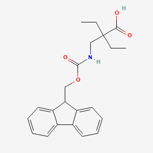 molecular formula C22H25NO4 B2663919 2-乙基-2-(([(9H-芴-9-基甲氧基)羰基]氨基)甲基)丁酸 CAS No. 1553069-09-2