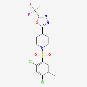 2-(1-((2,4-Dichloro-5-methylphenyl)sulfonyl)piperidin-4-yl)-5-(trifluoromethyl)-1,3,4-oxadiazole