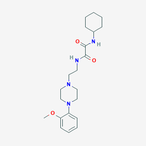 molecular formula C21H32N4O3 B2663929 N1-cyclohexyl-N2-(2-(4-(2-methoxyphenyl)piperazin-1-yl)ethyl)oxalamide CAS No. 1049573-70-7