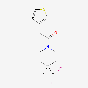 1-(1,1-Difluoro-6-azaspiro[2.5]octan-6-yl)-2-(thiophen-3-yl)ethan-1-one