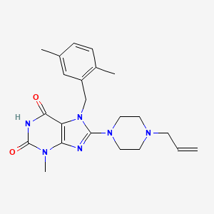7-[(2,5-Dimethylphenyl)methyl]-3-methyl-8-(4-prop-2-enylpiperazin-1-yl)purine-2,6-dione