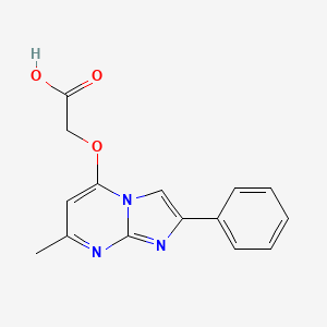 2-[(7-Methyl-2-phenylimidazo[1,2-a]pyrimidin-5-yl)oxy]acetic acid