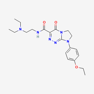 molecular formula C20H28N6O3 B2663956 N-(2-(二乙基氨基)乙基)-8-(4-乙氧苯基)-4-氧代-4,6,7,8-四氢咪唑并[2,1-c][1,2,4]三嗪-3-甲酰胺 CAS No. 946280-25-7