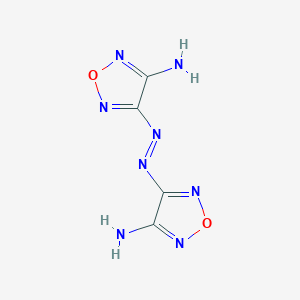 molecular formula C4H4N8O2 B2663965 1,2,5-Oxadiazol-3-amine, 4,4'-azobis- CAS No. 78644-90-3