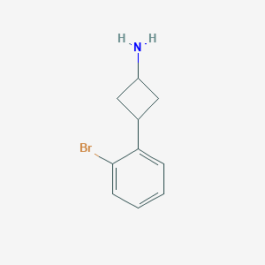 molecular formula C10H12BrN B2663975 3-(2-Bromophenyl)cyclobutan-1-amine CAS No. 1156289-16-5
