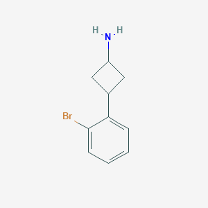 molecular formula C10H12BrN B2663975 3-(2-溴苯基)环丁烷-1-胺 CAS No. 1156289-16-5