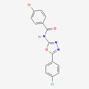 4-bromo-N-[5-(4-chlorophenyl)-1,3,4-oxadiazol-2-yl]benzamide