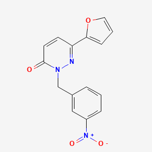 molecular formula C15H11N3O4 B2663983 6-(Furan-2-yl)-2-[(3-nitrophenyl)methyl]pyridazin-3-one CAS No. 899989-33-4