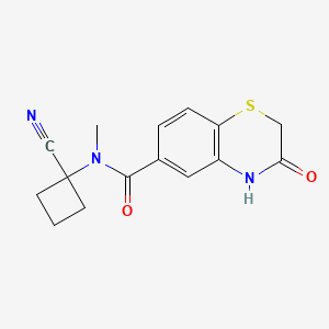 molecular formula C15H15N3O2S B2663984 N-(1-cyanocyclobutyl)-N-methyl-3-oxo-3,4-dihydro-2H-1,4-benzothiazine-6-carboxamide CAS No. 1258705-51-9