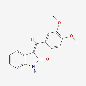 molecular formula C17H15NO3 B2663996 (3Z)-3-[(3,4-二甲氧基苯基)甲亚甲基]-1H-吲哚-2-酮 CAS No. 881885-10-5