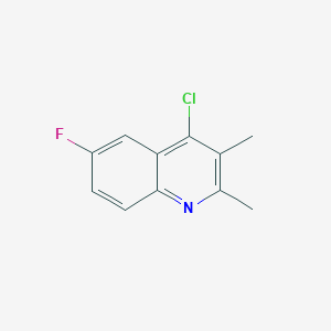 molecular formula C11H9ClFN B2664003 4-氯-6-氟-2,3-二甲基喹啉 CAS No. 915722-86-0