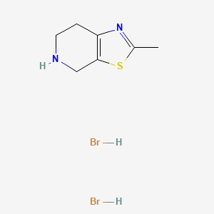 molecular formula C7H12Br2N2S B2664007 2-甲基-4,5,6,7-四氢噻唑并[5,4-c]吡啶二氢溴化物 CAS No. 2243515-72-0