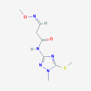 (3Z)-3-methoxyimino-N-(1-methyl-5-methylsulfanyl-1,2,4-triazol-3-yl)propanamide