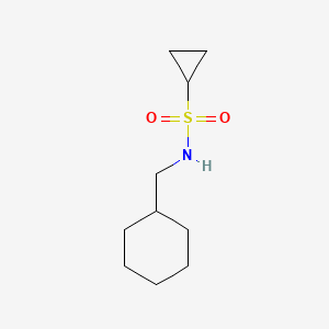 molecular formula C10H19NO2S B2664011 N-(环己基甲基)环丙烷磺酰胺 CAS No. 1206991-42-5