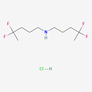 molecular formula C10H20ClF4N B2664013 N-(4,4-Difluoropentyl)-4,4-difluoropentan-1-amine;hydrochloride CAS No. 2253632-62-9