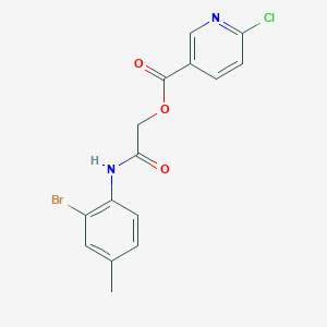 molecular formula C15H12BrClN2O3 B2664016 [(2-Bromo-4-methylphenyl)carbamoyl]methyl 6-chloropyridine-3-carboxylate CAS No. 733007-51-7