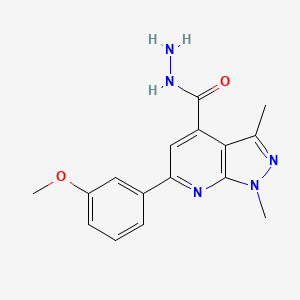 6-(3-methoxyphenyl)-1,3-dimethyl-1H-pyrazolo[3,4-b]pyridine-4-carbohydrazide