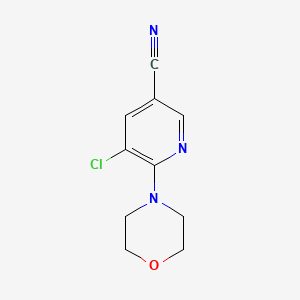 molecular formula C10H10ClN3O B2664024 5-氯-6-吗啉基吡啶-2-甲腈 CAS No. 2034456-33-0