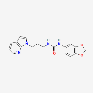 1-(3-(1H-pyrrolo[2,3-b]pyridin-1-yl)propyl)-3-(benzo[d][1,3]dioxol-5-yl)urea