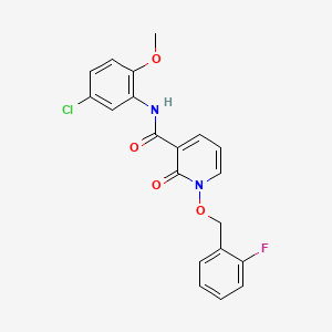 molecular formula C20H16ClFN2O4 B2664040 N-(5-chloro-2-methoxyphenyl)-1-[(2-fluorophenyl)methoxy]-2-oxopyridine-3-carboxamide CAS No. 868679-16-7