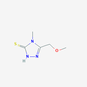 molecular formula C5H9N3OS B2664049 5-(methoxymethyl)-4-methyl-4H-1,2,4-triazole-3-thiol CAS No. 113657-01-5