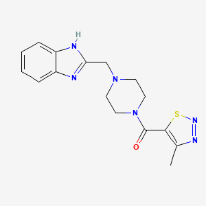 (4-((1H-benzo[d]imidazol-2-yl)methyl)piperazin-1-yl)(4-methyl-1,2,3-thiadiazol-5-yl)methanone