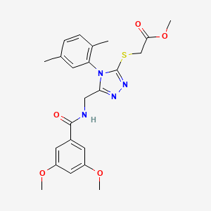 Methyl 2-[[5-[[(3,5-dimethoxybenzoyl)amino]methyl]-4-(2,5-dimethylphenyl)-1,2,4-triazol-3-yl]sulfanyl]acetate