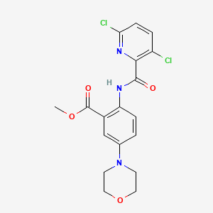 molecular formula C18H17Cl2N3O4 B2664093 Methyl 2-(3,6-dichloropyridine-2-amido)-5-(morpholin-4-yl)benzoate CAS No. 1223424-69-8