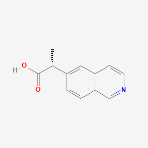 molecular formula C12H11NO2 B2664095 (2R)-2-Isoquinolin-6-ylpropanoic acid CAS No. 2248199-35-9