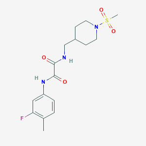 N1-(3-fluoro-4-methylphenyl)-N2-((1-(methylsulfonyl)piperidin-4-yl)methyl)oxalamide