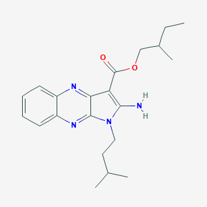 molecular formula C21H28N4O2 B266410 2-methylbutyl 2-amino-1-isopentyl-1H-pyrrolo[2,3-b]quinoxaline-3-carboxylate 