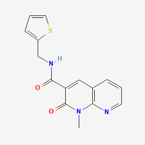 1-methyl-2-oxo-N-(thiophen-2-ylmethyl)-1,2-dihydro-1,8-naphthyridine-3-carboxamide