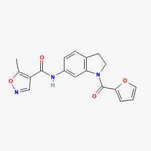 N-(1-(furan-2-carbonyl)indolin-6-yl)-5-methylisoxazole-4-carboxamide