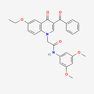 2-(3-benzoyl-6-ethoxy-4-oxoquinolin-1(4H)-yl)-N-(3,5-dimethoxyphenyl)acetamide