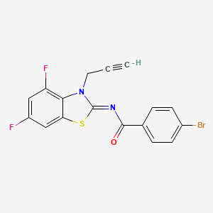 molecular formula C17H9BrF2N2OS B2664123 (Z)-4-bromo-N-(4,6-difluoro-3-(prop-2-yn-1-yl)benzo[d]thiazol-2(3H)-ylidene)benzamide CAS No. 865248-65-3