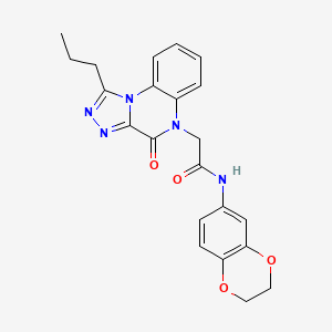 N-(2,3-dihydro-1,4-benzodioxin-6-yl)-2-(4-oxo-1-propyl[1,2,4]triazolo[4,3-a]quinoxalin-5(4H)-yl)acetamide